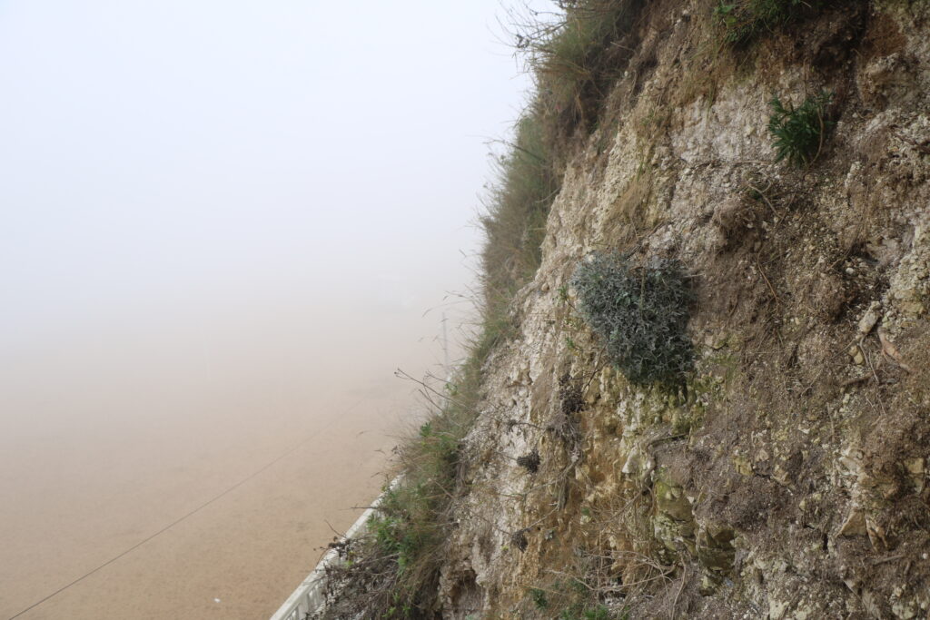 Broadstairs seafront on a foggy day
